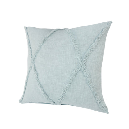 20" X 20" Ivory 100% Cotton Zippered Pillow