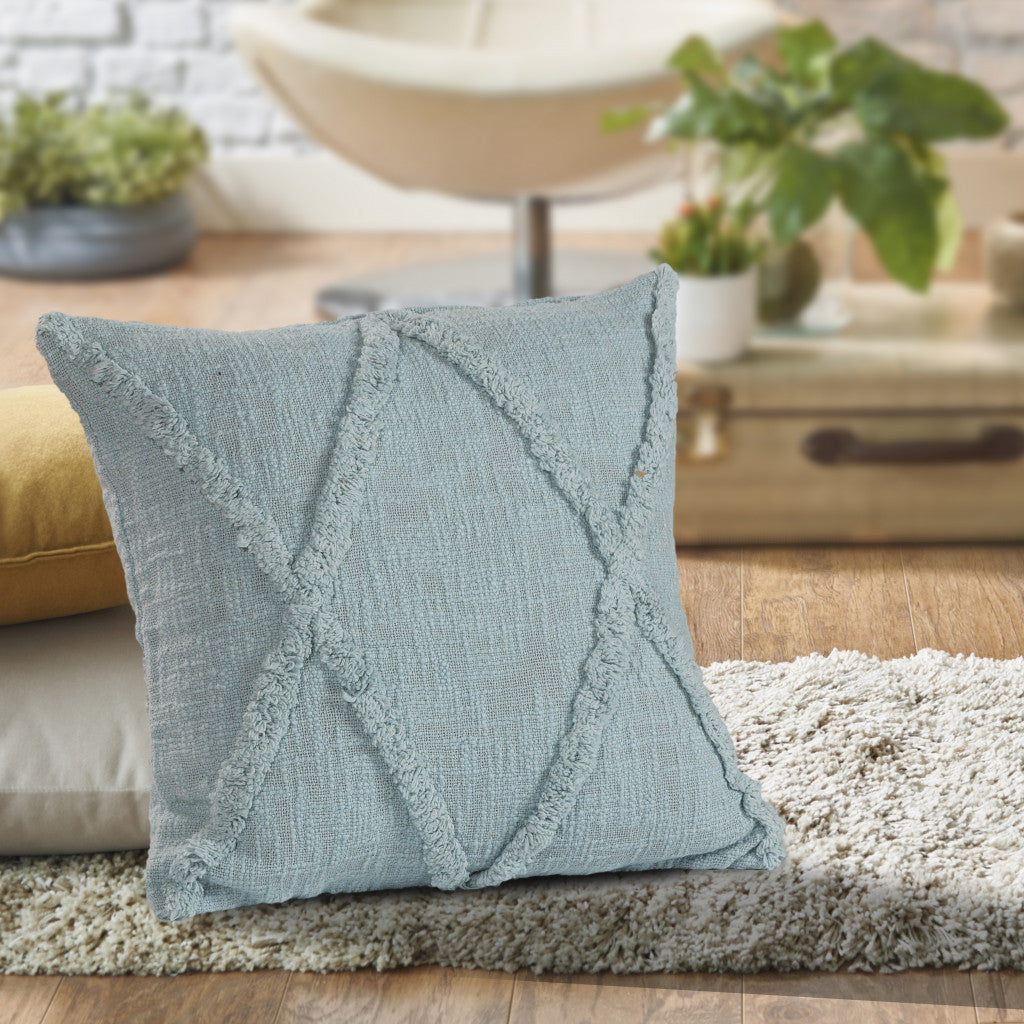 20" X 20" Ivory 100% Cotton Zippered Pillow