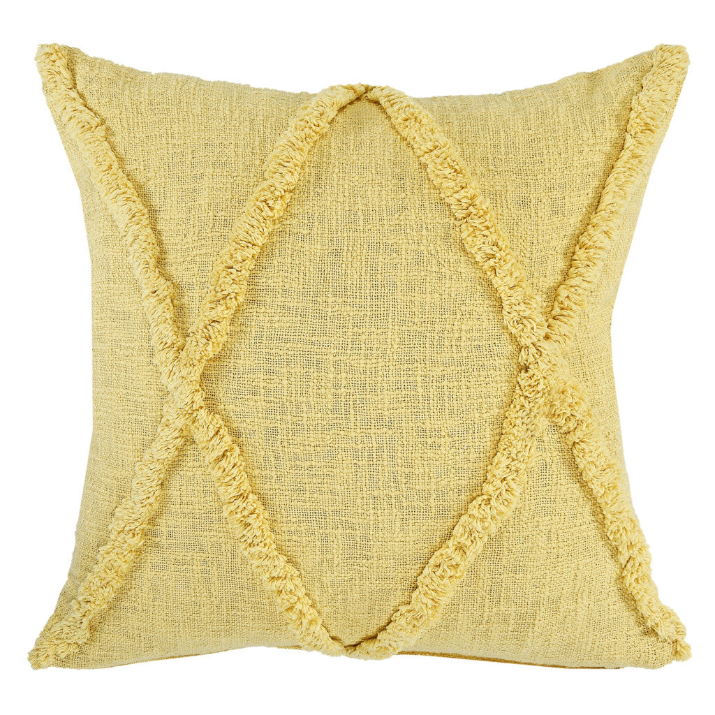 20" X 20" Ivory 100% Cotton Zippered Pillow