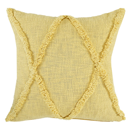 20" X 20" Ivory 100% Cotton Zippered Pillow