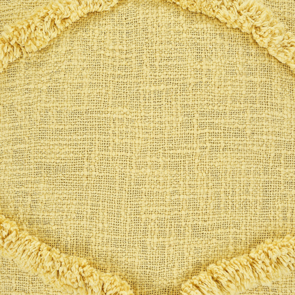 20" X 20" Ivory 100% Cotton Zippered Pillow