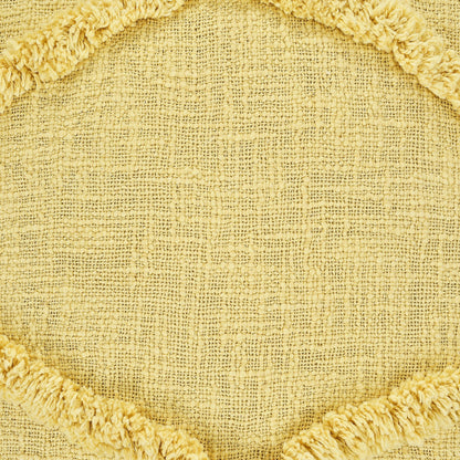 20" X 20" Ivory 100% Cotton Zippered Pillow