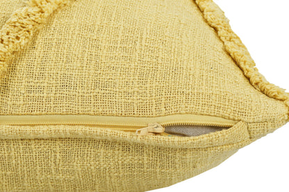 20" X 20" Ivory 100% Cotton Zippered Pillow