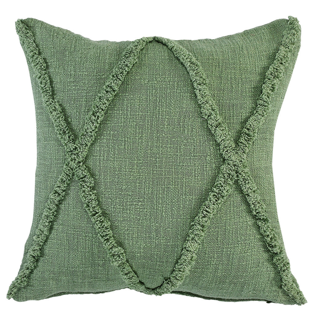 20" X 20" Ivory 100% Cotton Zippered Pillow