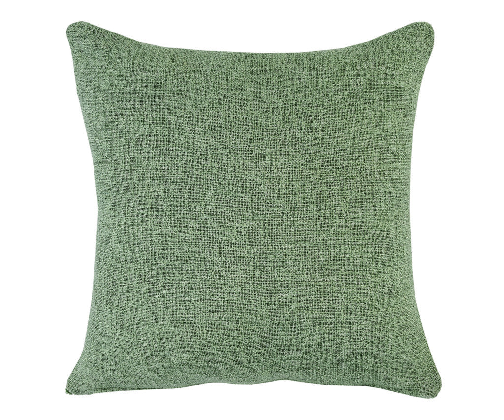 20" X 20" Ivory 100% Cotton Zippered Pillow