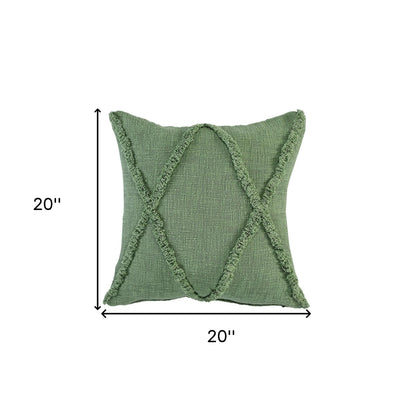 20" X 20" Ivory 100% Cotton Zippered Pillow