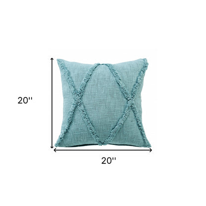 20" X 20" Ivory 100% Cotton Zippered Pillow