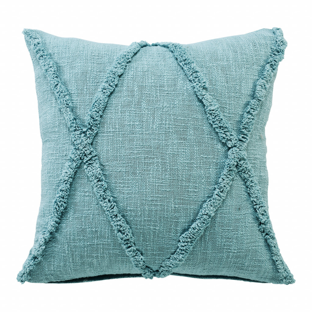 20" X 20" Ivory 100% Cotton Zippered Pillow