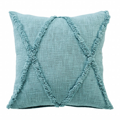 20" X 20" Ivory 100% Cotton Zippered Pillow