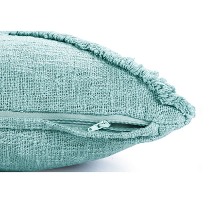 20" X 20" Ivory 100% Cotton Zippered Pillow
