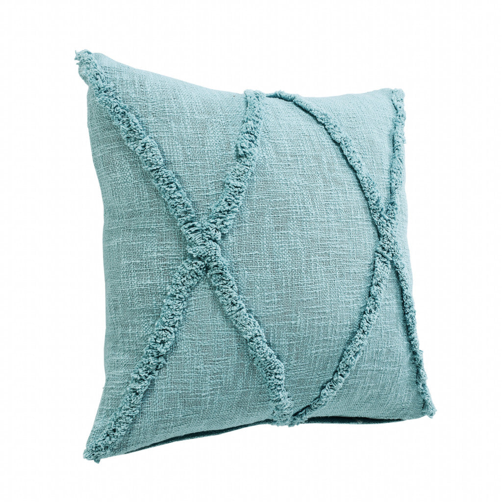 20" X 20" Ivory 100% Cotton Zippered Pillow
