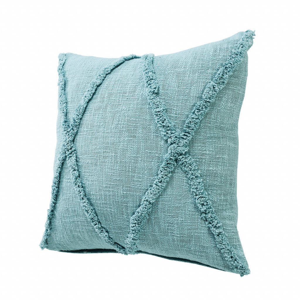 20" X 20" Ivory 100% Cotton Zippered Pillow