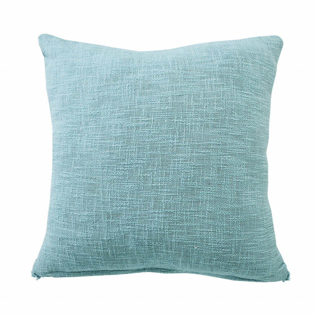 20" X 20" Ivory 100% Cotton Zippered Pillow