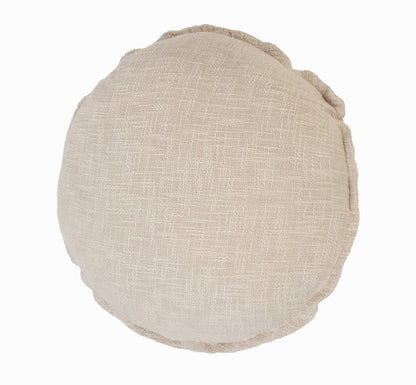 20" X 20" Round Birch Round 100% Cotton Zippered Pillow