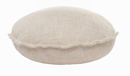 20" X 20" Round Birch Round 100% Cotton Zippered Pillow