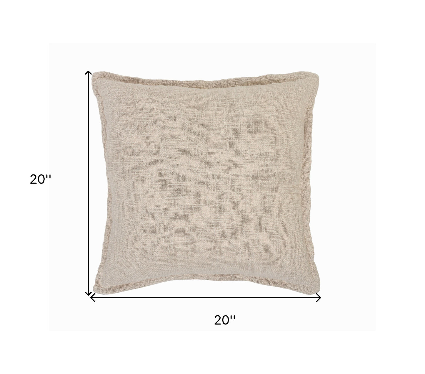 20" X 20" Round Birch Round 100% Cotton Zippered Pillow