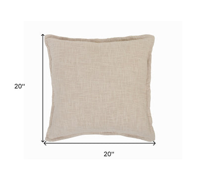 20" X 20" Round Birch Round 100% Cotton Zippered Pillow