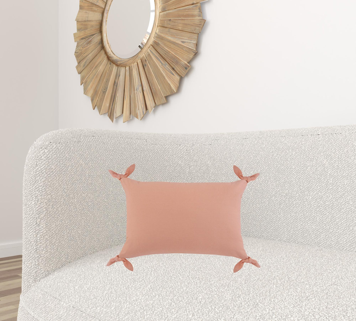 20" X 20" Burnt Orange 100% Cotton Zippered Pillow