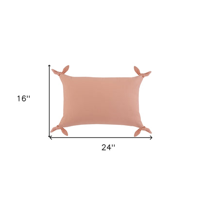 20" X 20" Burnt Orange 100% Cotton Zippered Pillow