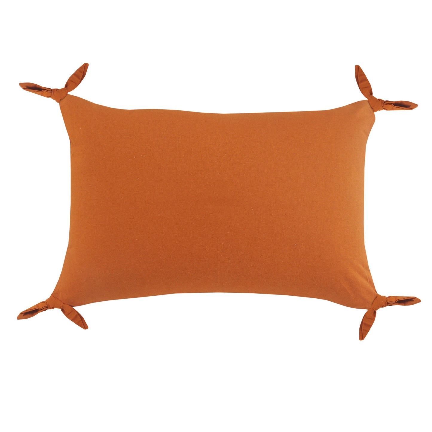 20" X 20" Burnt Orange 100% Cotton Zippered Pillow