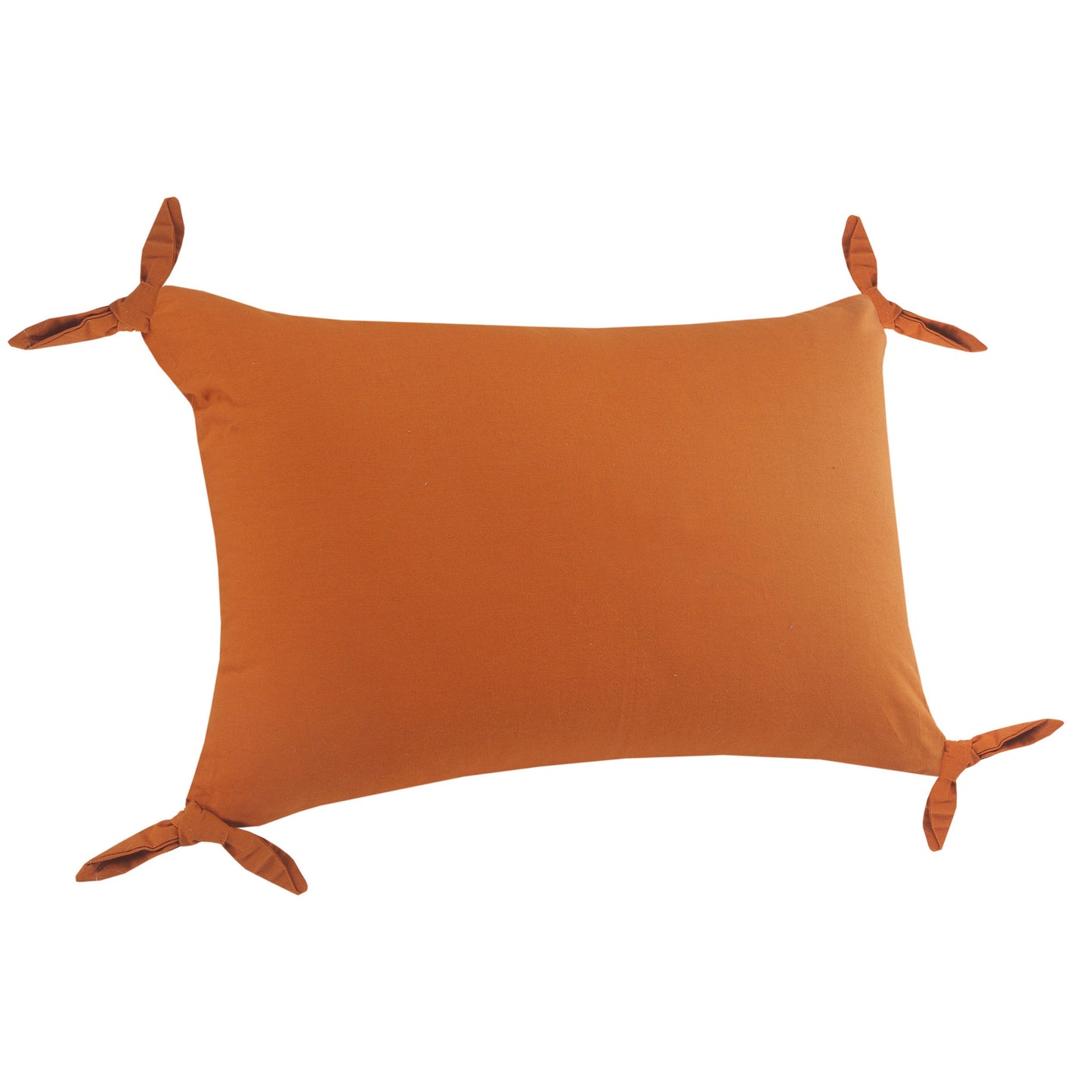 20" X 20" Burnt Orange 100% Cotton Zippered Pillow