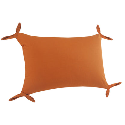 20" X 20" Burnt Orange 100% Cotton Zippered Pillow