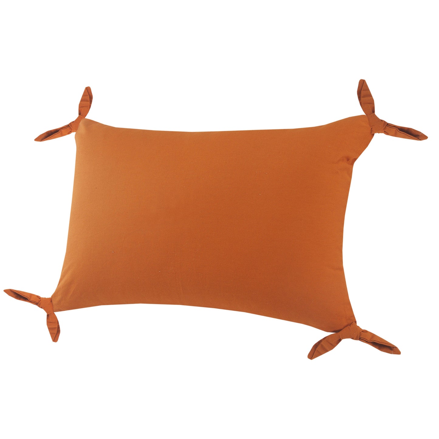 20" X 20" Burnt Orange 100% Cotton Zippered Pillow