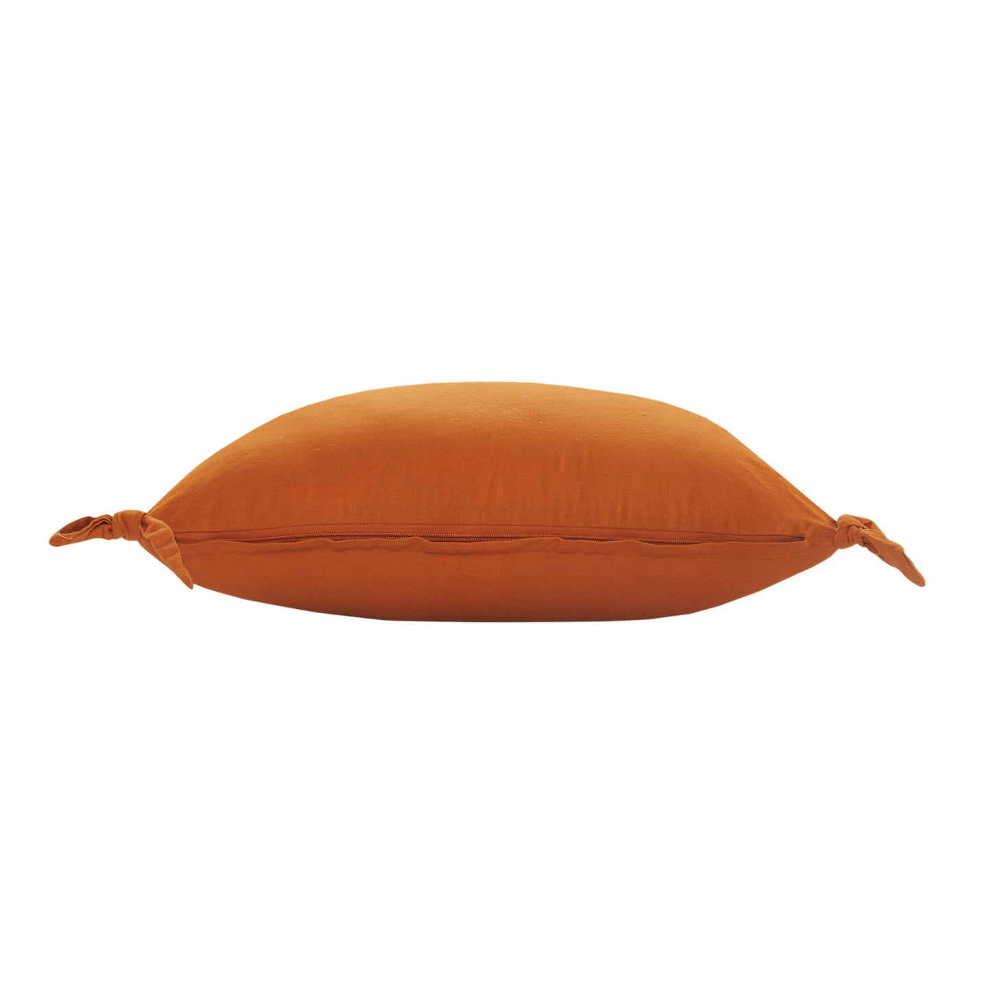20" X 20" Burnt Orange 100% Cotton Zippered Pillow