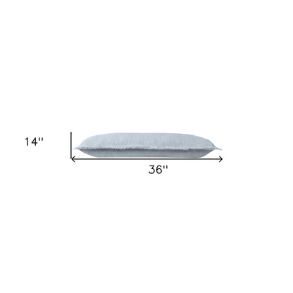 20" X 20" Micro Gray 100% Cotton Zippered Pillow