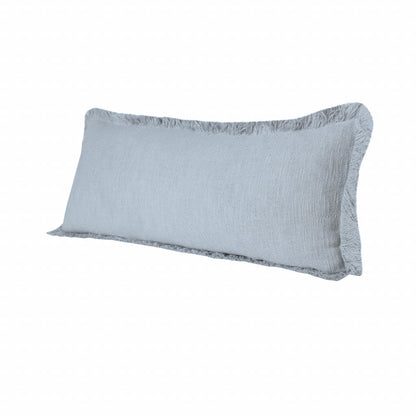 20" X 20" Micro Gray 100% Cotton Zippered Pillow