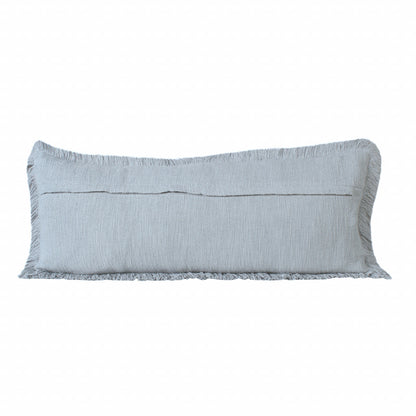20" X 20" Micro Gray 100% Cotton Zippered Pillow