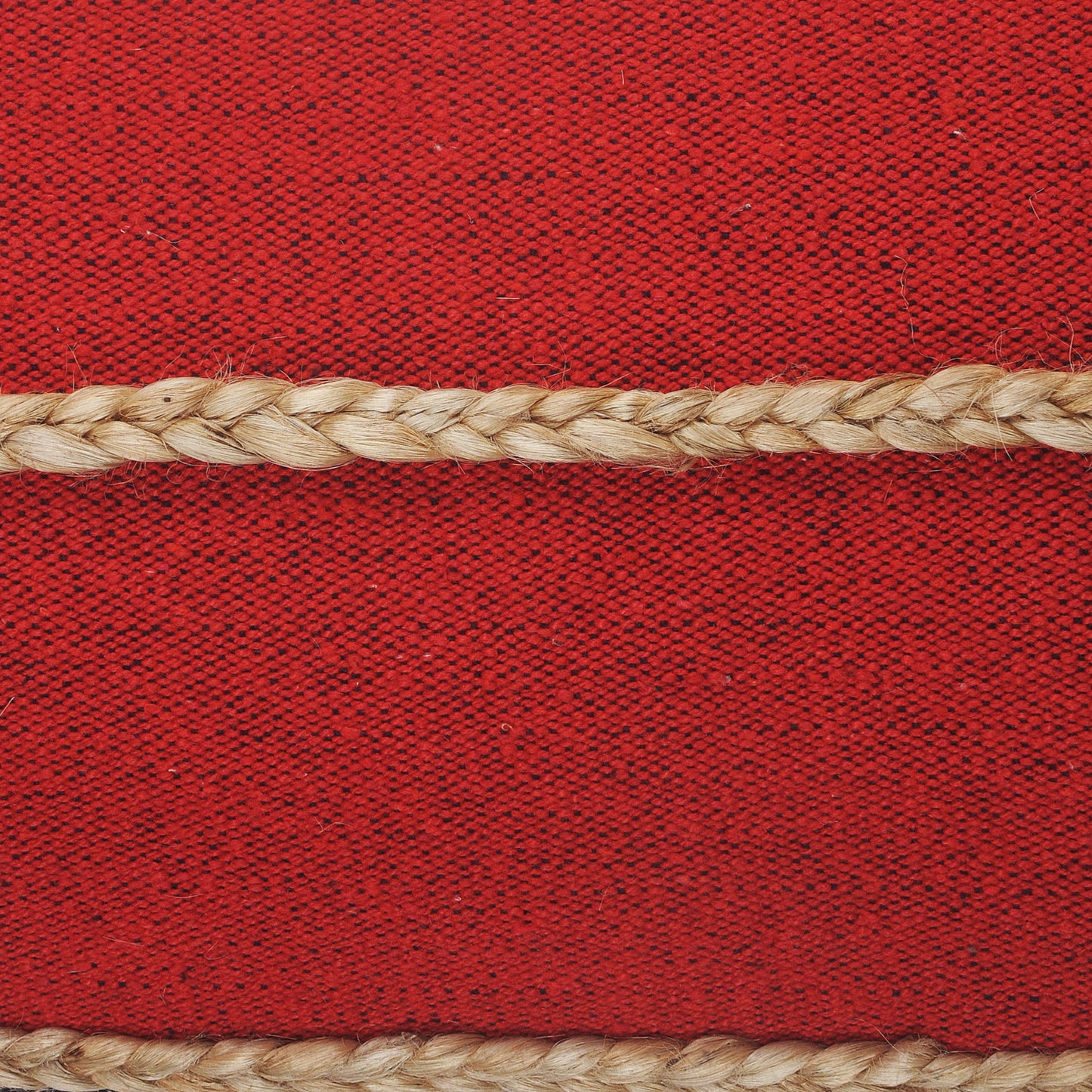 24" X 24" Navy Red And Tan 100% Cotton Striped Zippered Pillow