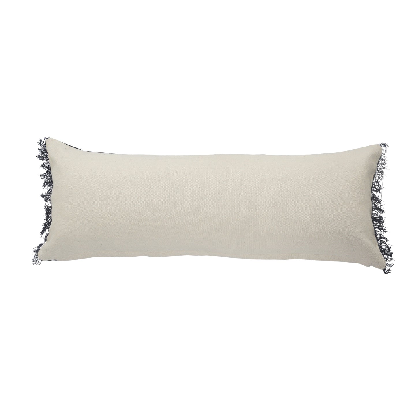 24" X 24" Navy Red And Tan 100% Cotton Striped Zippered Pillow
