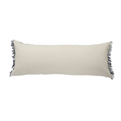 24" X 24" Navy Red And Tan 100% Cotton Striped Zippered Pillow