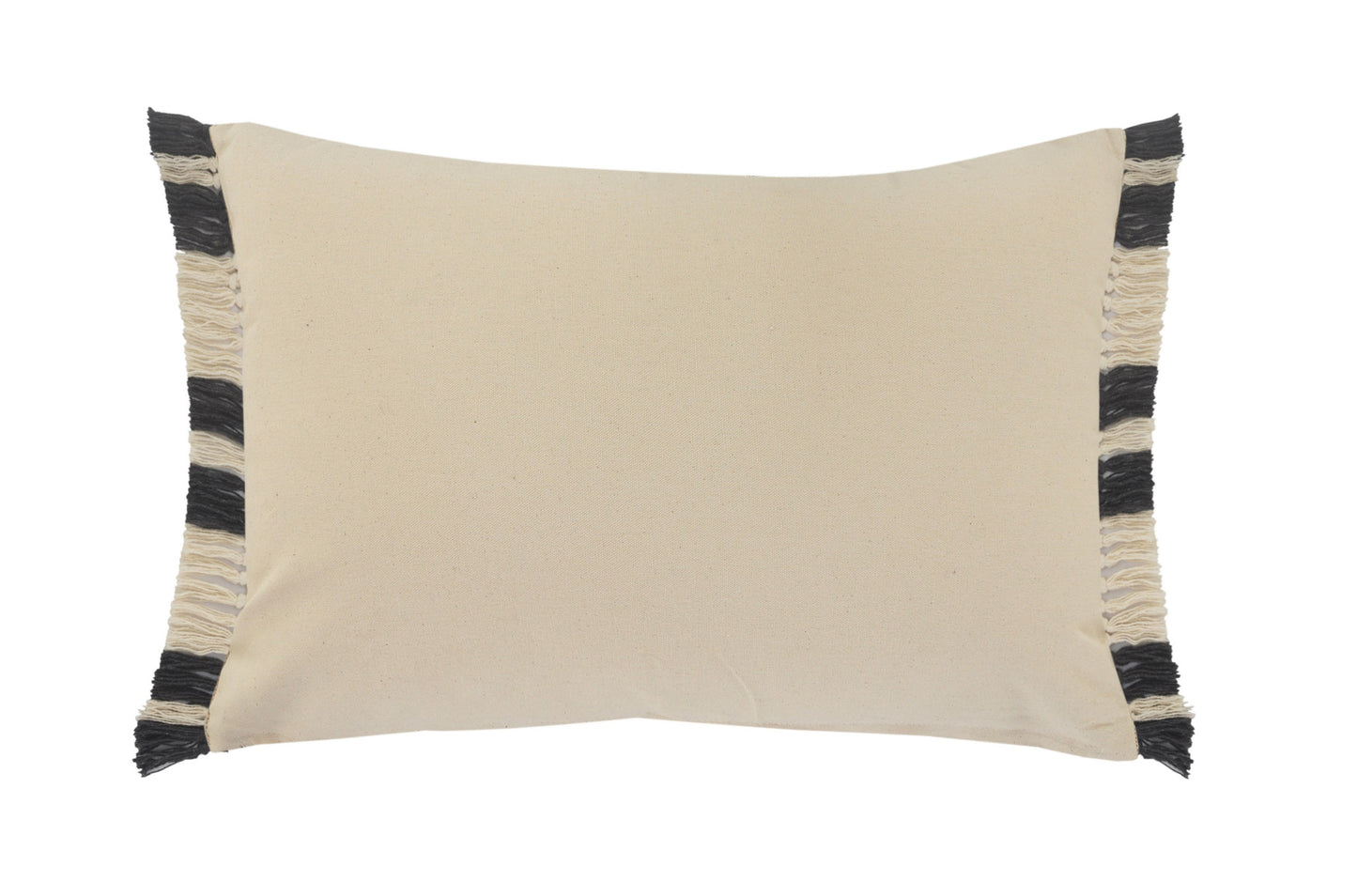 20" X 20" Ensign Blue White And Linen 100% Cotton Striped Zippered Pillow
