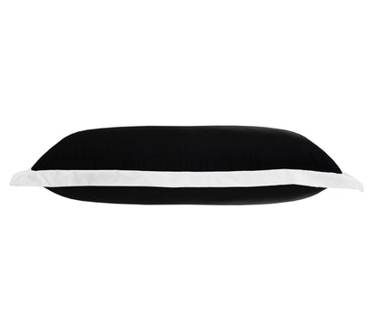 20" X 20" White And Black 100% Cotton Geometric Zippered Pillow