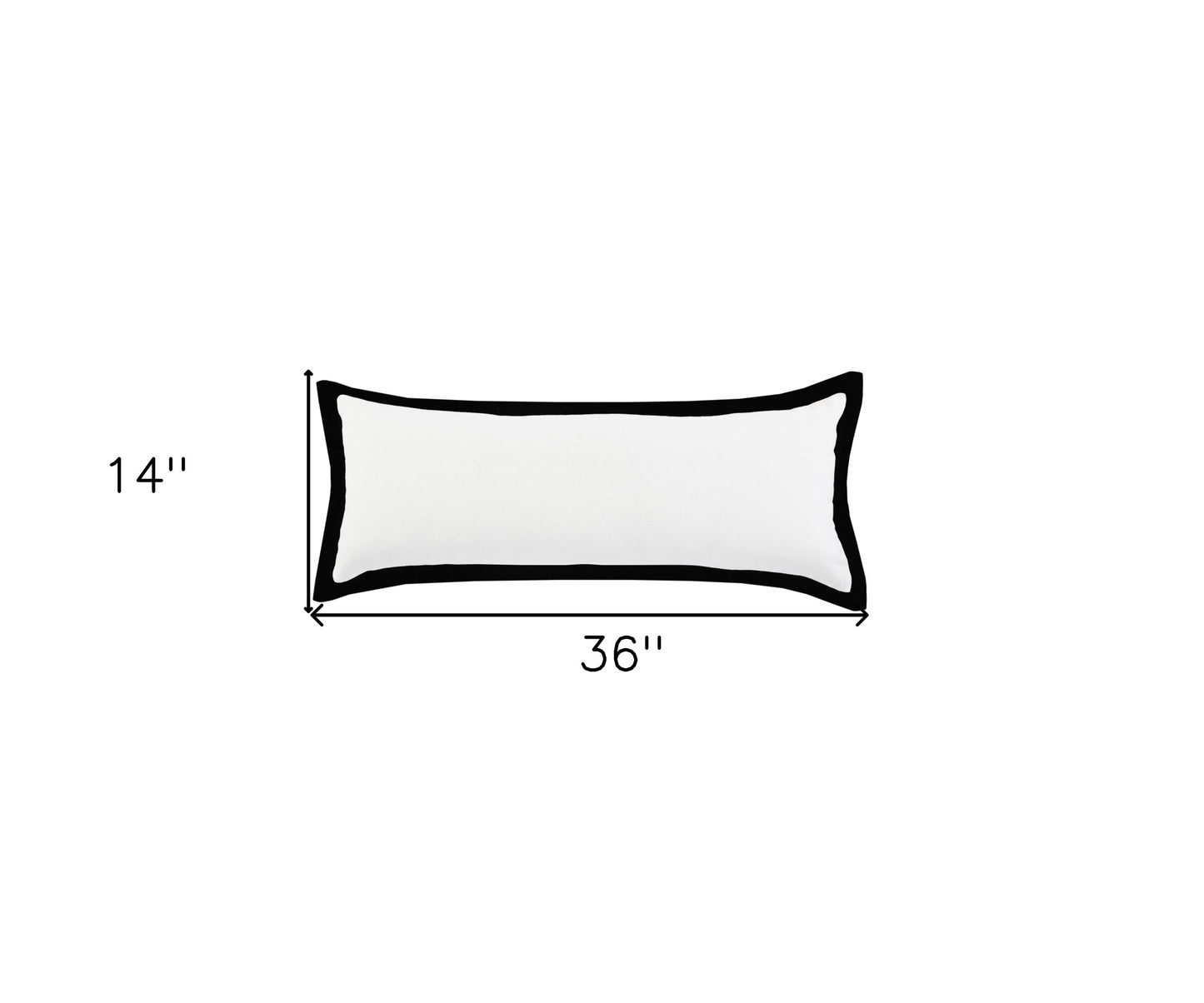 20" X 20" White And Black 100% Cotton Geometric Zippered Pillow