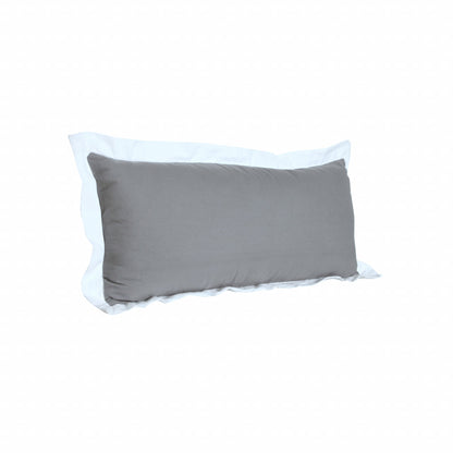 20" X 20" White And Black 100% Cotton Geometric Zippered Pillow
