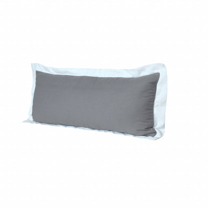 20" X 20" White And Black 100% Cotton Geometric Zippered Pillow