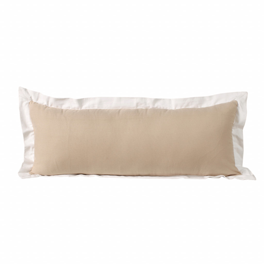 20" X 20" White And Black 100% Cotton Geometric Zippered Pillow