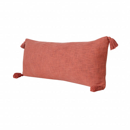 14" X 36" Jet Black 100% Cotton Zippered Pillow