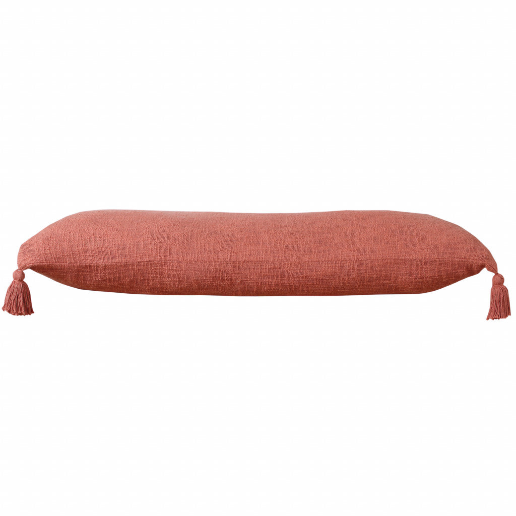 14" X 36" Jet Black 100% Cotton Zippered Pillow