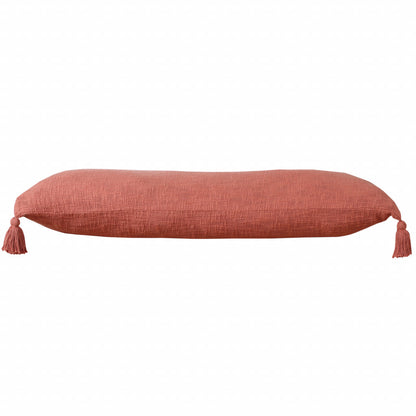 14" X 36" Jet Black 100% Cotton Zippered Pillow