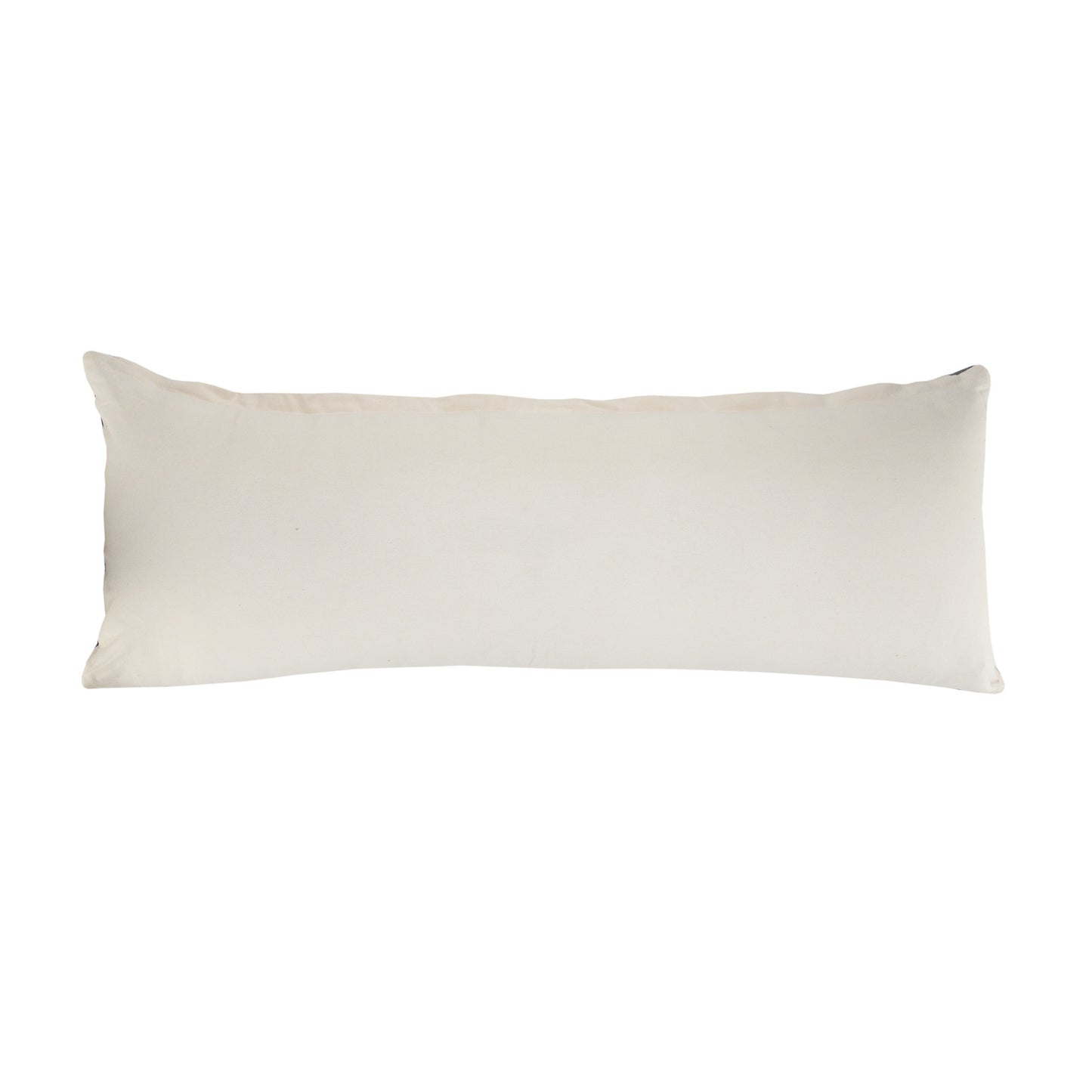 20" X 20" Orange And Off-White 100% Cotton Geometric Zippered Pillow