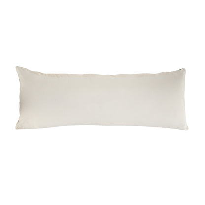 20" X 20" Orange And Off-White 100% Cotton Geometric Zippered Pillow