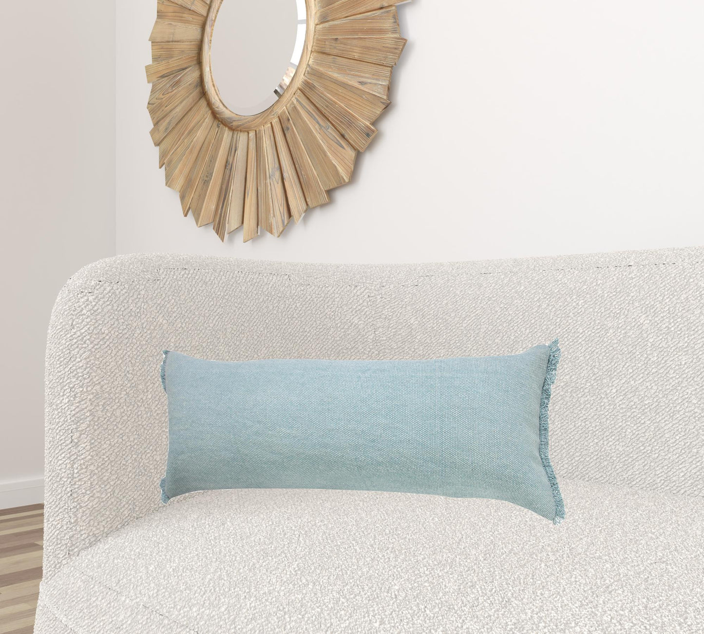 14" X 36" Jet Black 100% Cotton Zippered Pillow