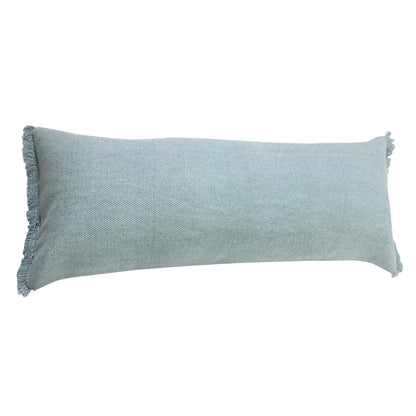 14" X 36" Jet Black 100% Cotton Zippered Pillow