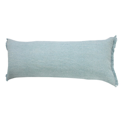 14" X 36" Jet Black 100% Cotton Zippered Pillow