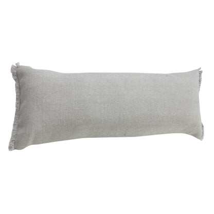 14" X 36" Jet Black 100% Cotton Zippered Pillow