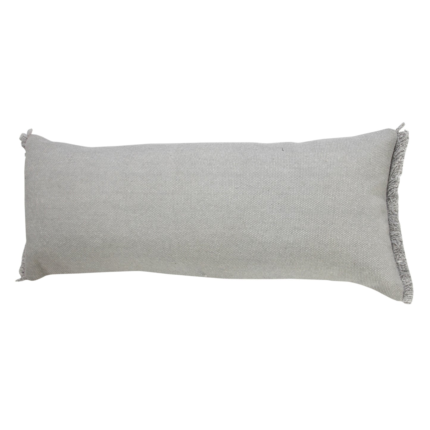 14" X 36" Jet Black 100% Cotton Zippered Pillow